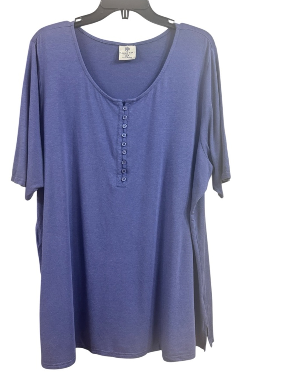 Laurie Felt Navy Short Sleeve Crew Neck Tee